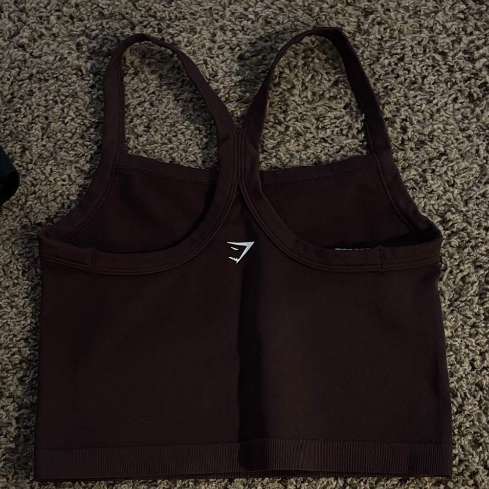 Gymshark Maroon Seamless Crop Tank